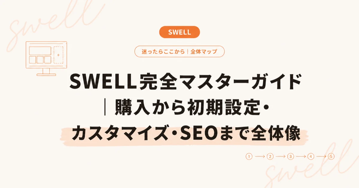 SWELL完全マスターガイド｜購入から初期設定・カスタマイズ・SEOまで全体像のアイキャッチ画像