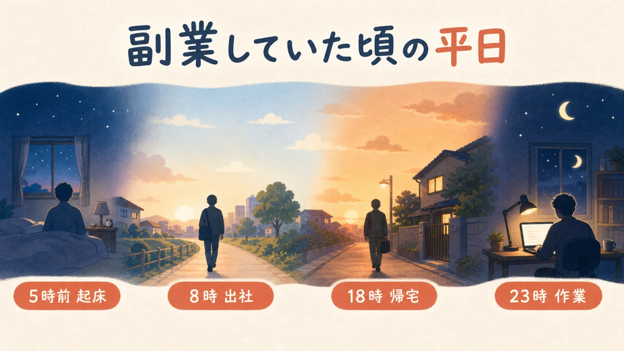 20代前半の会社員がWeb制作の副業をしていた頃の1日の時間割