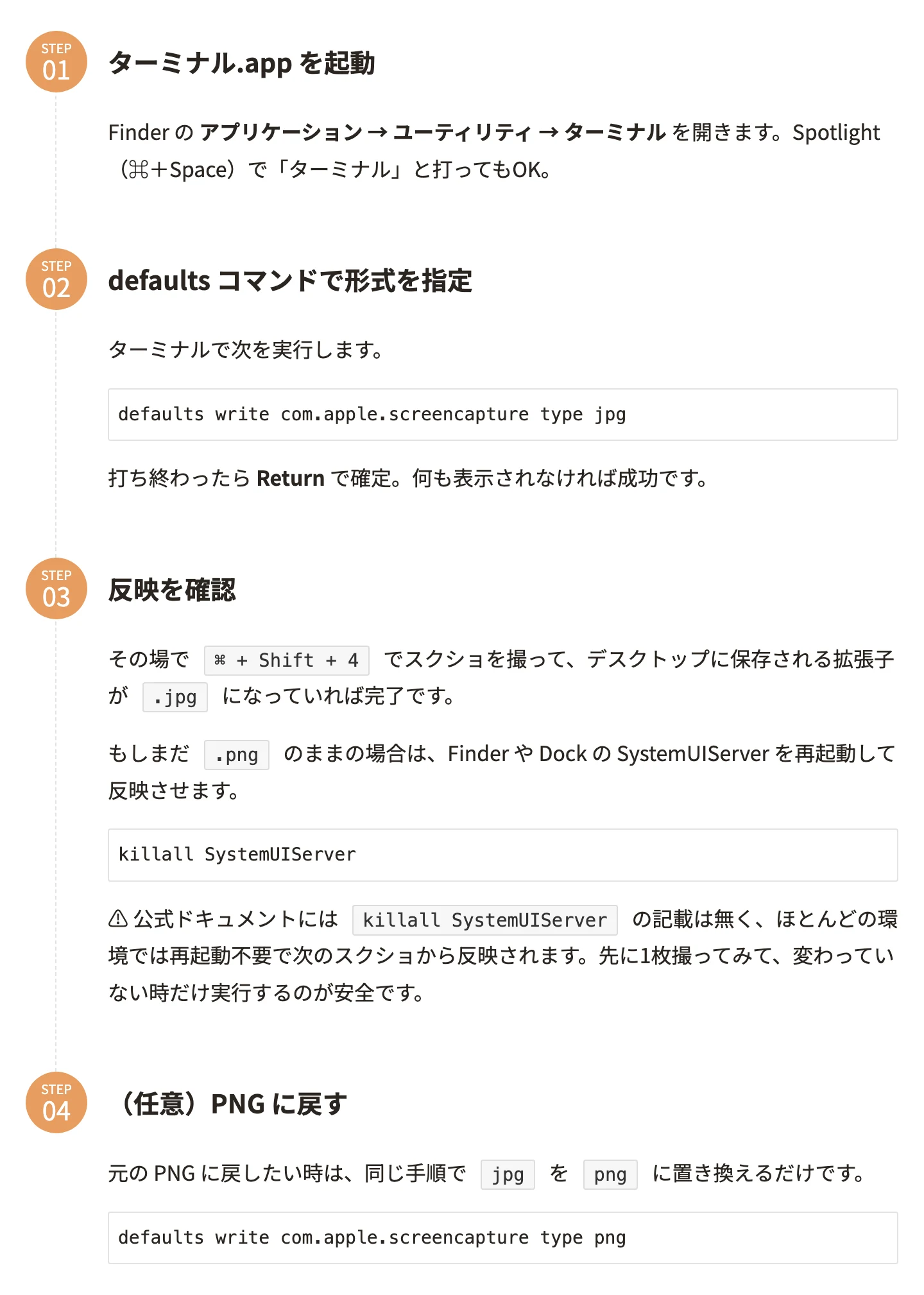 SWELLのステップ:SWELLの標準のステップ